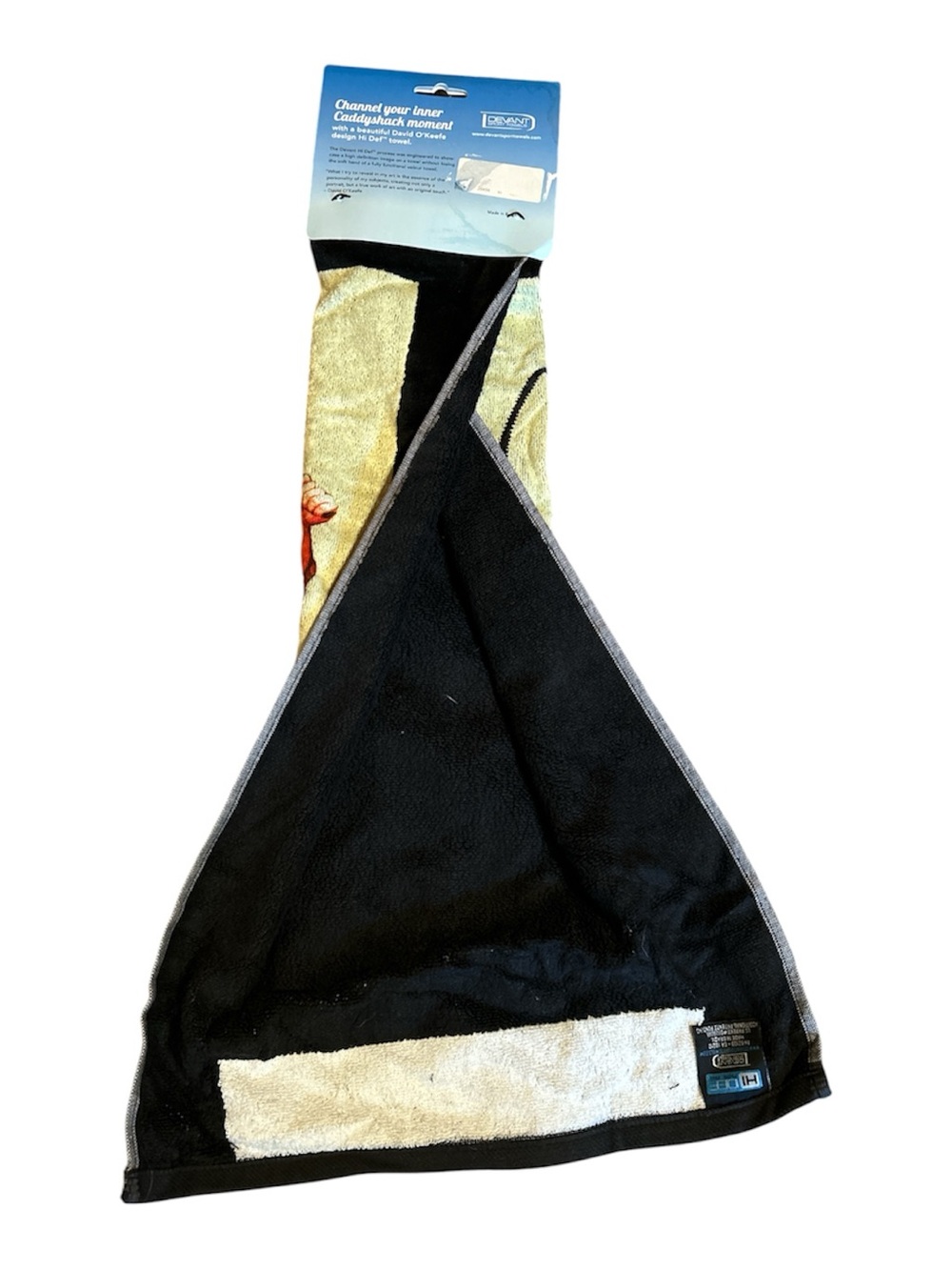 NWT Caddyshack CINDERELLA STORY DEVANT GOLF TOWEL DAVID O'KEEFE - Picture 4 of 6